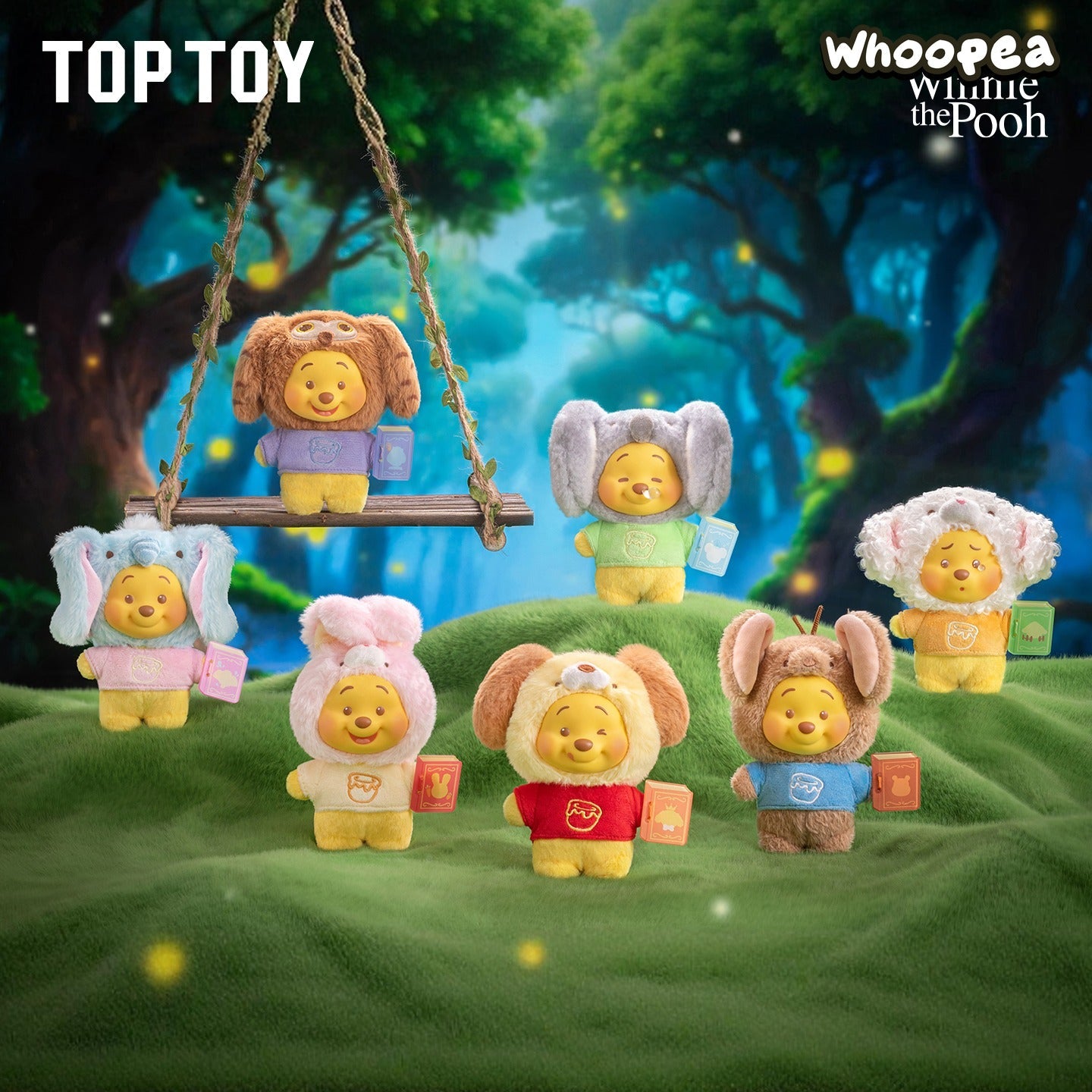 TOPTOY Winne the Pooh Animal Storybook Series Plush, Blind Box