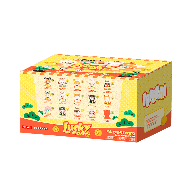 POP BEAN Lucky Cat Series PVC Figures, Blind Box